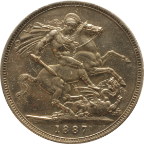 1 korona 1887 wielka brytania a